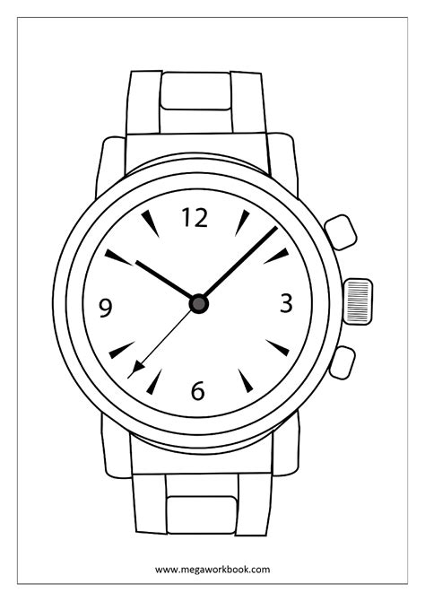 wrist watch coloring pages printable